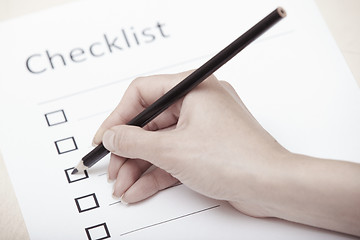 Image showing Checklist