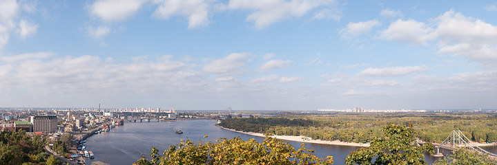 Image showing View from high side of Dnipro in Kyiv