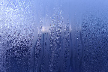Image showing Water drops on glass