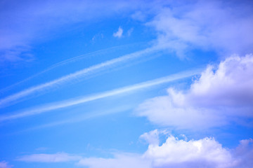 Image showing blue sky with cloouds