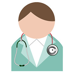 Image showing Doctor with stethoscope. Buddy icon.