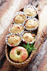 Image showing muffins with becon and apple