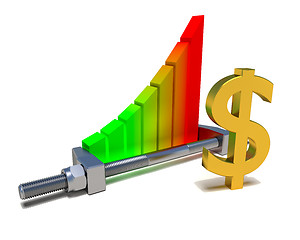 Image showing Business chart and dollar sign