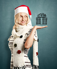 Image showing Woman Waiting For Christmas