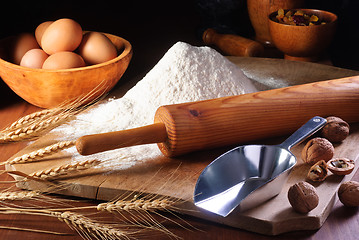 Image showing Flour and ingredients