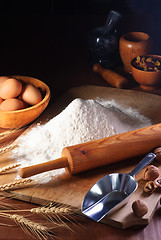 Image showing Flour and ingredients