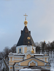 Image showing Entrance to Kyiv-Pecherska Lavra from river Dnipro