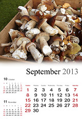 Image showing 2013 Calendar. September