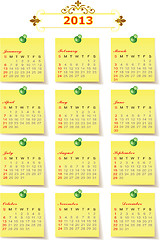 Image showing 2013 Year vector calendar