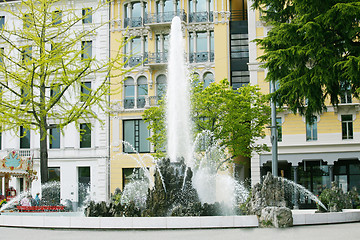 Image showing Fountain, Lugano , Switzerland