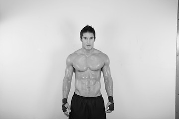 Image showing image of muscle man posing in gym
