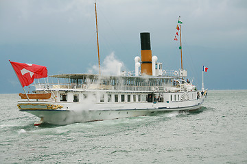 Image showing Passenger cruise in Pully of Lake of Geneva, Switzerland 