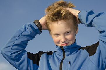 Image showing Funny guy with spiky hair