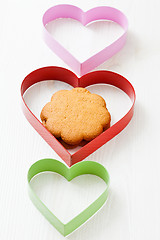 Image showing Gingerbread and heart shapes