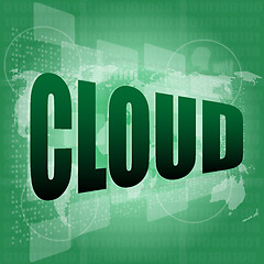 Image showing Information technology concept: words Cloud on digital screen