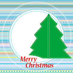 Image showing Christmas greetings card with abstract background