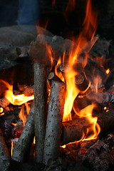 Image showing Open fire