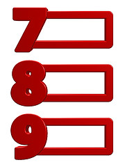 Image showing numbers with frames