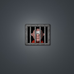 Image showing cartoon guy in jail