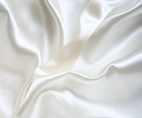 Image showing Smooth elegant white silk as background