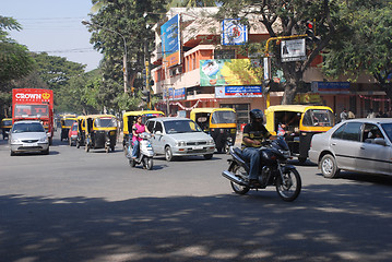 Image showing India, city traffic