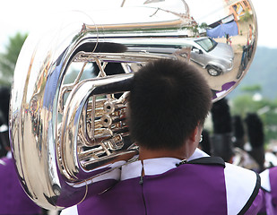 Image showing Playing the trombone