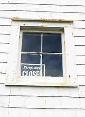 Image showing Window with sign