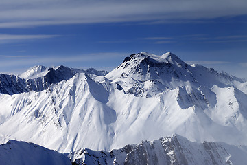 Image showing View on winter mountains