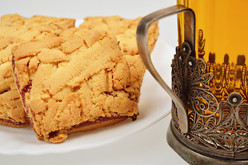 Image showing Tea cup and cookies