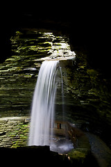 Image showing Finger lakes region waterfall in the summer