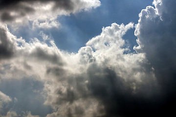 Image showing Clouds in the blue sky 