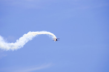 Image showing A plane performing in an air show at Jones Beach