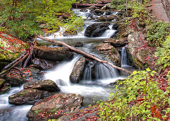 Image showing Forest waterfall in Helen Georgia