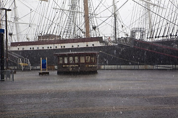 Image showing Manhattan. Rain in Seaport