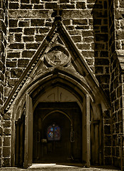 Image showing Entrance to the church