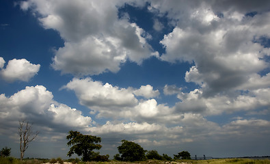 Image showing Clouds in the blue sky 