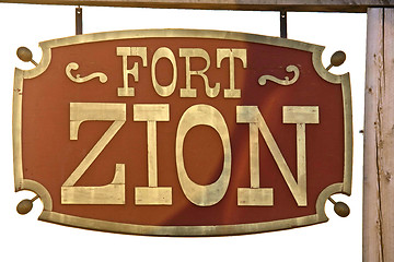 Image showing Sign- Fort Zion