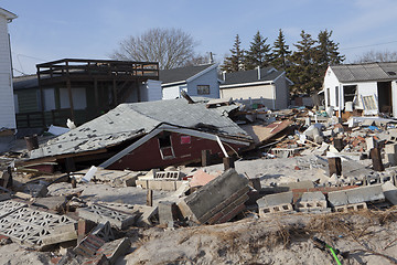 Image showing NEW YORK -November12: The fire destroyed around 100 houses durin