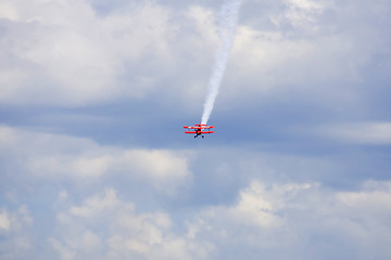 Image showing A plane performing in an air show at Jones Beach