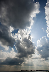 Image showing Clouds in the blue sky 