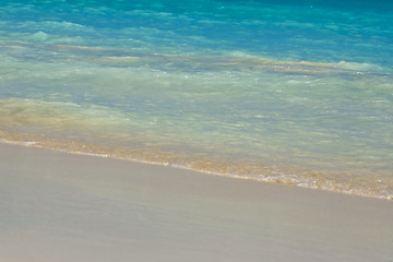 Image showing Waves on beautiful  beach