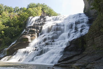 Image showing Finger lakes region waterfall in the summer