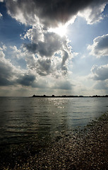 Image showing Clouds in the blue sky 