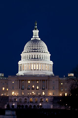 Image showing The United States Capitol at night 