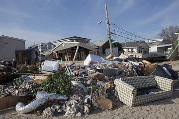 Image showing NEW YORK -November12: The fire destroyed around 100 houses durin