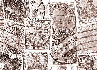 Image showing vintage german stamps