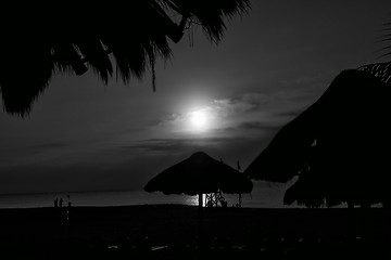 Image showing Night on a beach