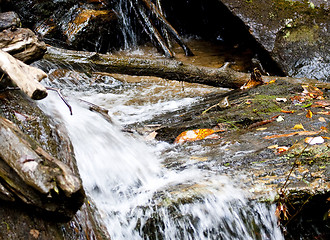 Image showing Forest waterfall in Helen Georgia.