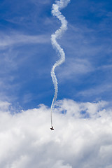 Image showing A plane performing in an air show at Jones Beach