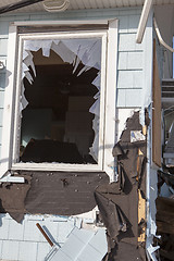 Image showing NEW YORK -November12:Destroyed homes during Hurricane Sandy in t